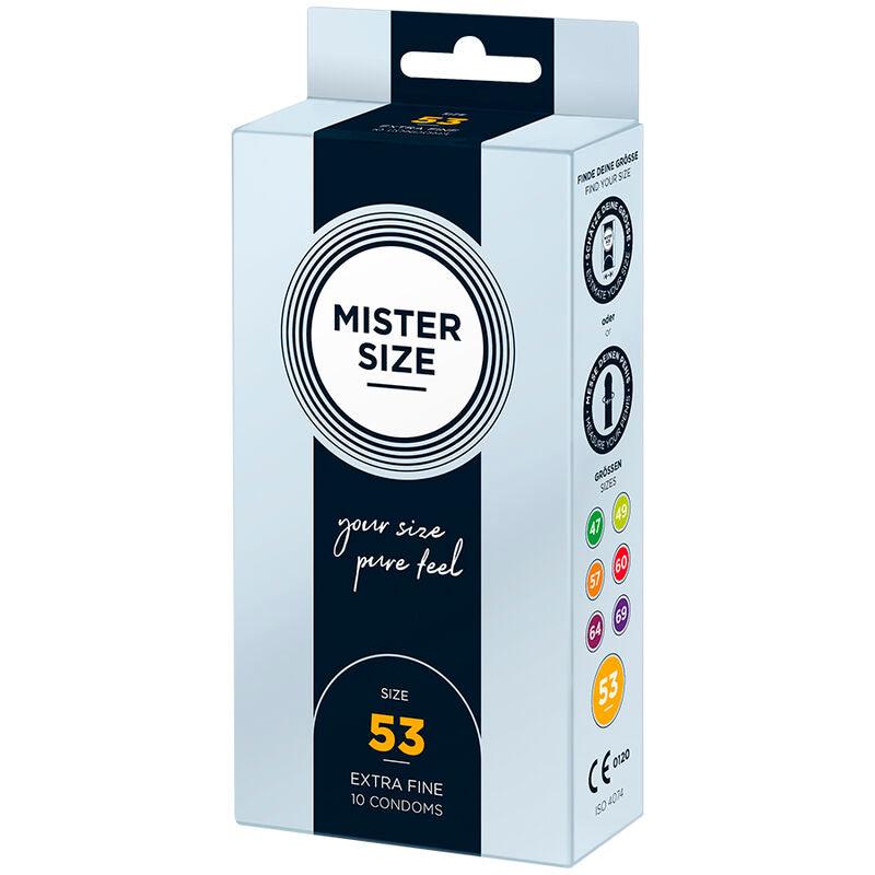 MISTER SIZE - CONDOM SIZE M 53 MM (10 UNITS) - My naughty haven #