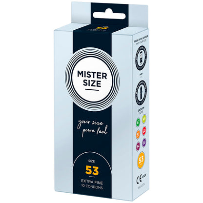 MISTER SIZE - CONDOM SIZE M 53 MM (10 UNITS) - My naughty haven #