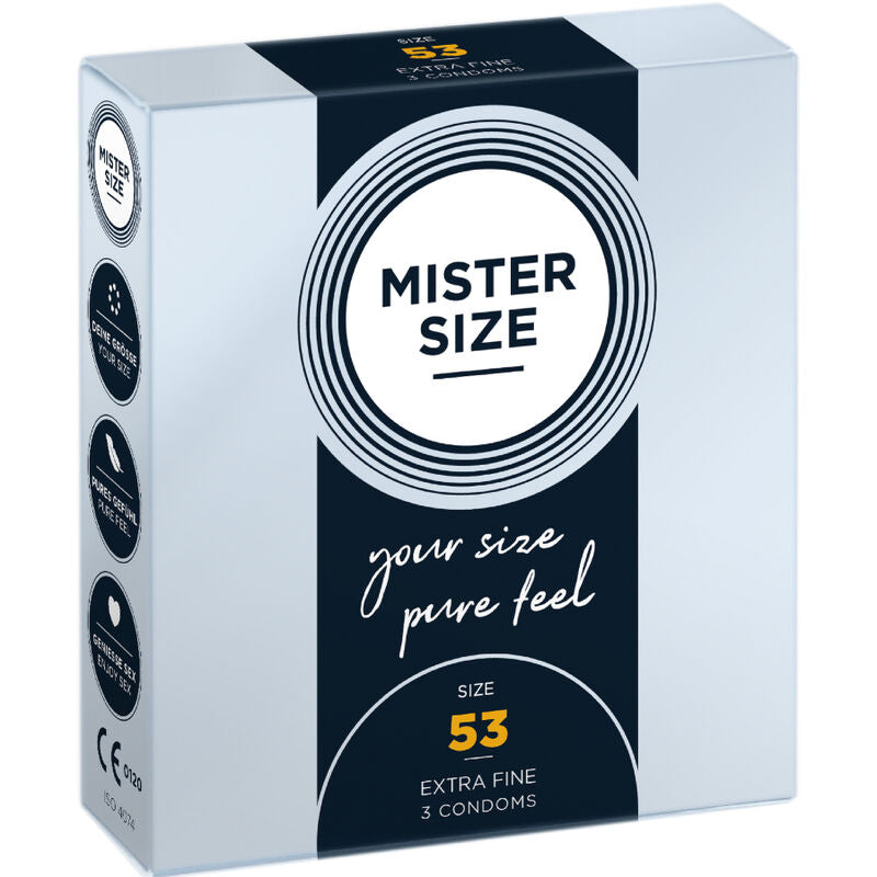 MISTER SIZE - CONDOM SIZE M 53 MM (3 UNITS) - My naughty haven #