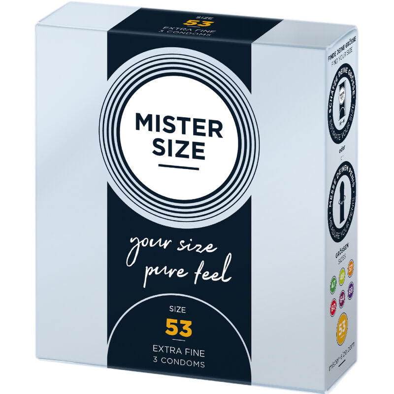 MISTER SIZE - CONDOM SIZE M 53 MM (3 UNITS) - My naughty haven #