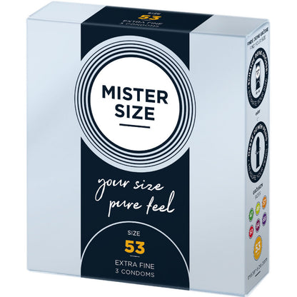 MISTER SIZE - CONDOM SIZE M 53 MM (3 UNITS) - My naughty haven #