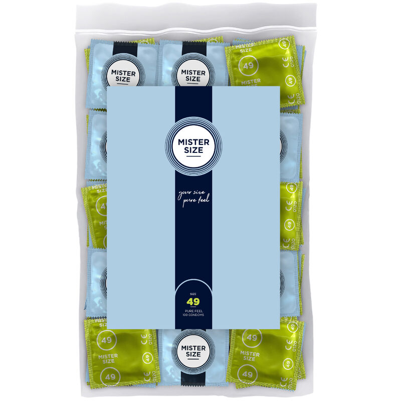 MISTER SIZE - CONDOM SIZE S 49 MM (100 UNITS) - My naughty haven #