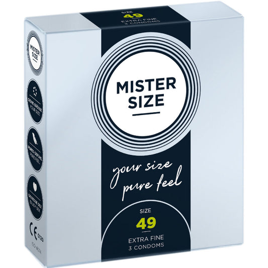 MISTER SIZE - CONDOM SIZE S 49 MM (3 UNITS) - My naughty haven #