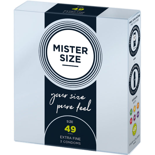 MISTER SIZE - CONDOM SIZE S 49 MM (3 UNITS) - My naughty haven #