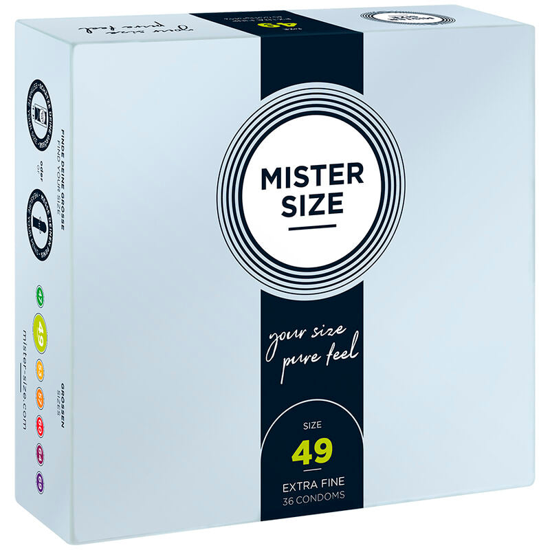 MISTER SIZE - CONDOM SIZE S 49 MM (36 UNITS) - My naughty haven #