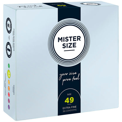 MISTER SIZE - CONDOM SIZE S 49 MM (36 UNITS) - My naughty haven #