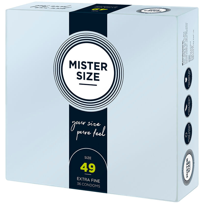 MISTER SIZE - CONDOM SIZE S 49 MM (36 UNITS) - My naughty haven #