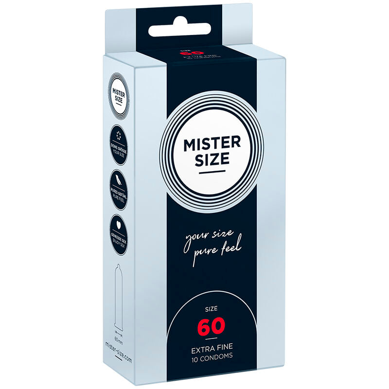 MISTER SIZE - CONDOM SIZE XL 60 MM (10 UNITS) - My naughty haven #