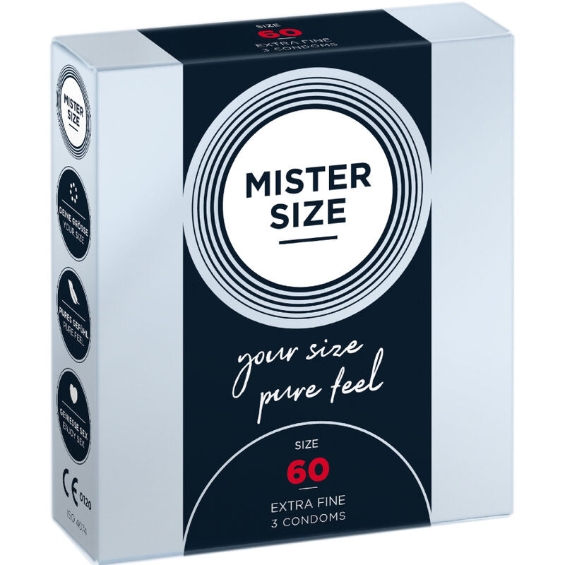 MISTER SIZE - CONDOM SIZE XL 60 MM (3 UNITS) - My naughty haven #