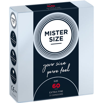 MISTER SIZE - CONDOM SIZE XL 60 MM (3 UNITS) - My naughty haven #