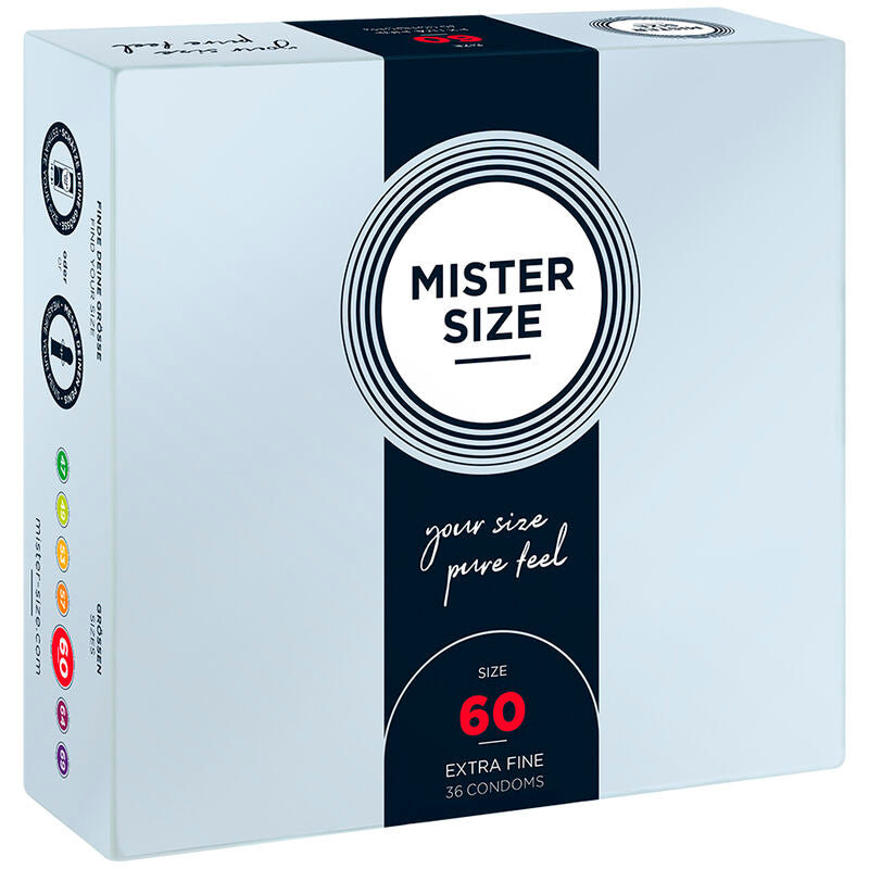MISTER SIZE - CONDOM SIZE XL 60 MM (36 UNITS) - My naughty haven #