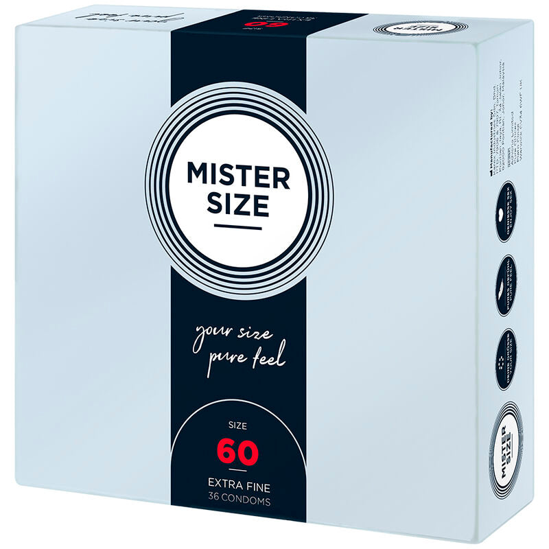MISTER SIZE - CONDOM SIZE XL 60 MM (36 UNITS) - My naughty haven #