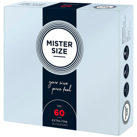 MISTER SIZE - CONDOM SIZE XL 60 MM (36 UNITS) - My naughty haven #