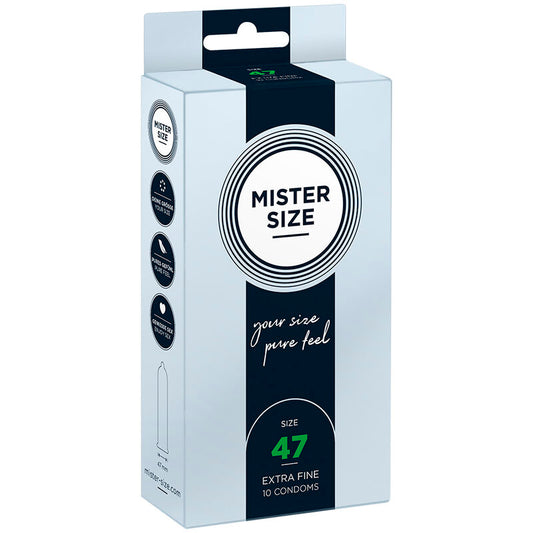 MISTER SIZE - CONDOMS SIZE XS 47 MM (10 UNITS) - My naughty haven #
