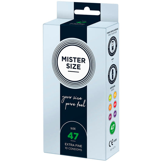 MISTER SIZE - CONDOMS SIZE XS 47 MM (10 UNITS) - My naughty haven #