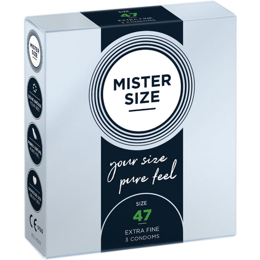 MISTER SIZE - CONDOMS SIZE XS 47 MM (3 UNITS) - My naughty haven #