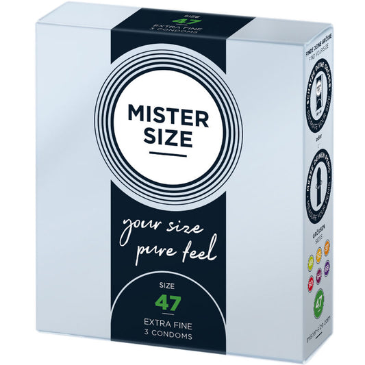 MISTER SIZE - CONDOMS SIZE XS 47 MM (3 UNITS) - My naughty haven #