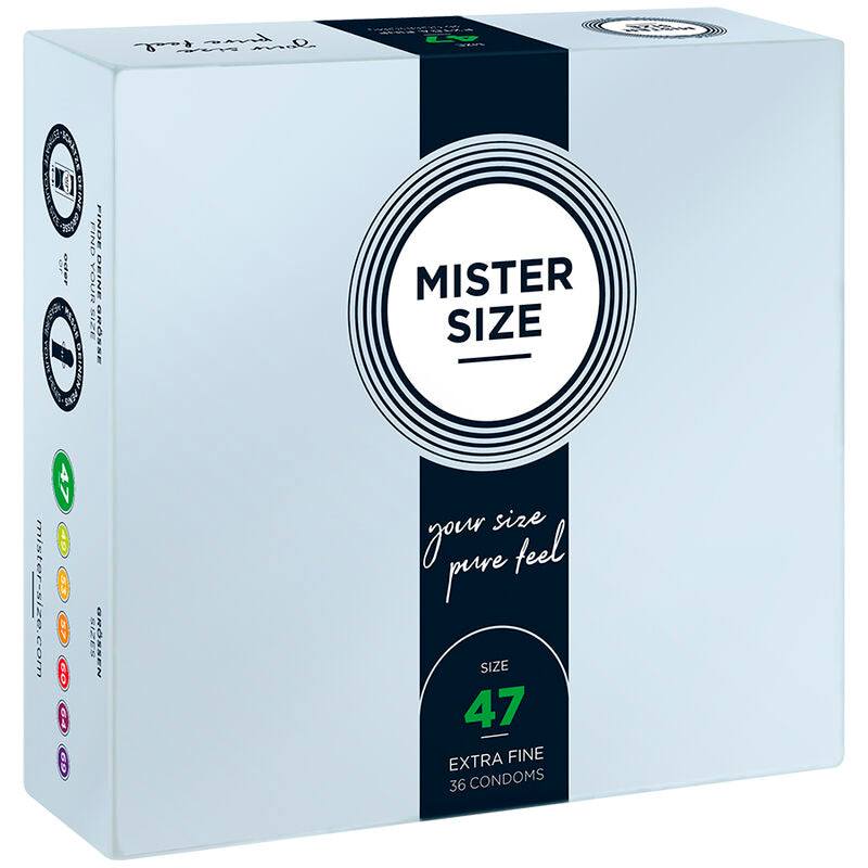 MISTER SIZE - CONDOMS SIZE XS 47 MM (36 UNITS) - My naughty haven #