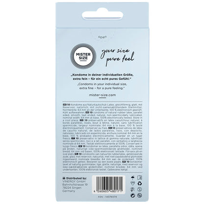 MISTER SIZE - CONDOMS SIZE XXL 64 MM (10 UNITS) - My naughty haven #