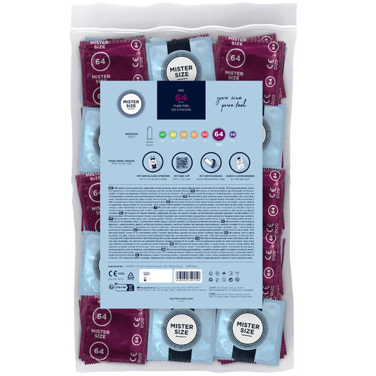 MISTER SIZE - CONDOMS SIZE XXL 64 MM (100 UNITS) - My naughty haven #