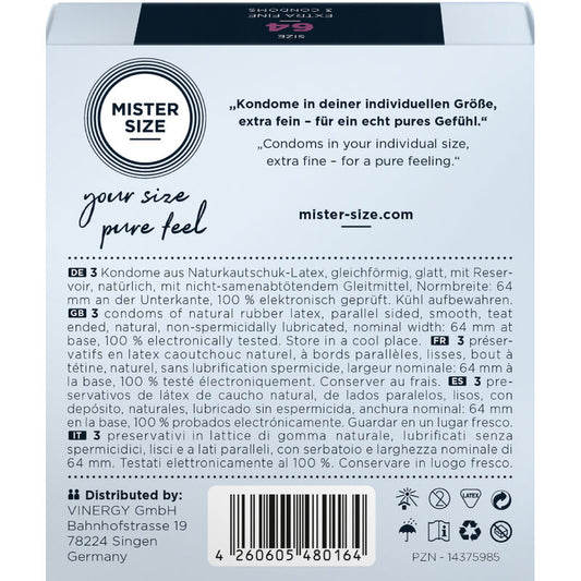 MISTER SIZE - ПРЕЗЕРВАТИВИ РАЗМЕР XXL 64 MM (3 БРОЙКИ)