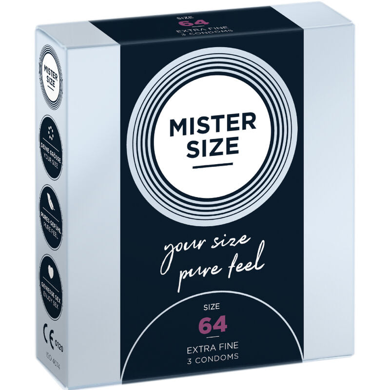 MISTER SIZE - CONDOMS SIZE XXL 64 MM (3 UNITS) - My naughty haven #