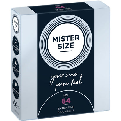 MISTER SIZE - CONDOMS SIZE XXL 64 MM (3 UNITS) - My naughty haven #