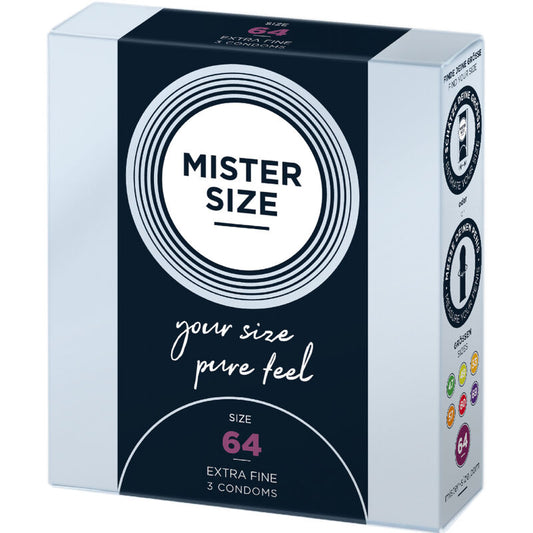MISTER SIZE - CONDOMS SIZE XXL 64 MM (3 UNITS) - My naughty haven #