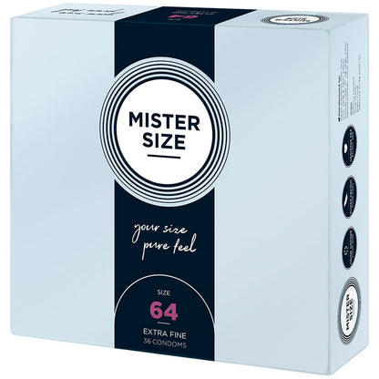MISTER SIZE - CONDOMS SIZE XXL 64 MM (36 UNITS) - My naughty haven #