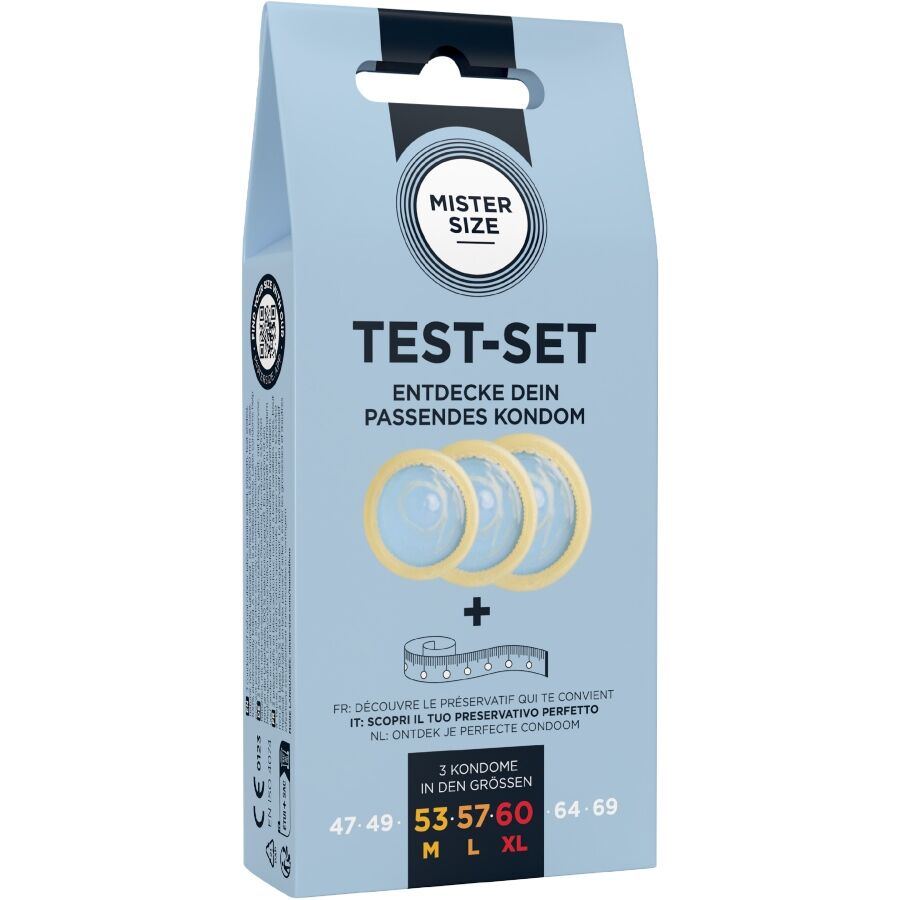 MISTER SIZE - TEST SET 3 DIFFERENT SIZED CONDOMS + MEASURING TAPE - My naughty haven #