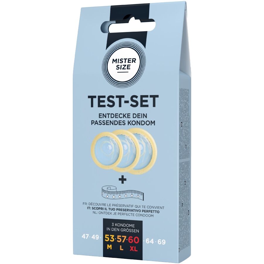 MISTER SIZE - TEST SET 3 DIFFERENT SIZED CONDOMS + MEASURING TAPE - My naughty haven #