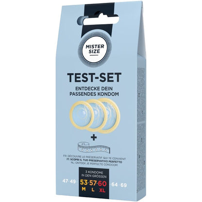 MISTER SIZE - TEST SET 3 DIFFERENT SIZED CONDOMS + MEASURING TAPE - My naughty haven #