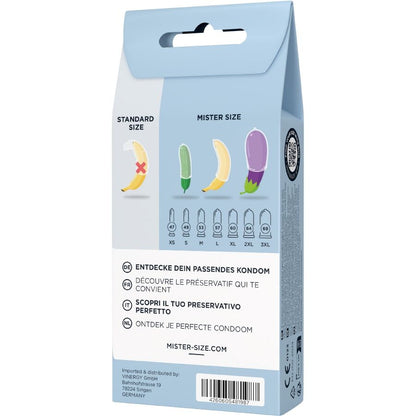 MISTER SIZE - TEST SET 3 DIFFERENT SIZED CONDOMS + MEASURING TAPE - My naughty haven #