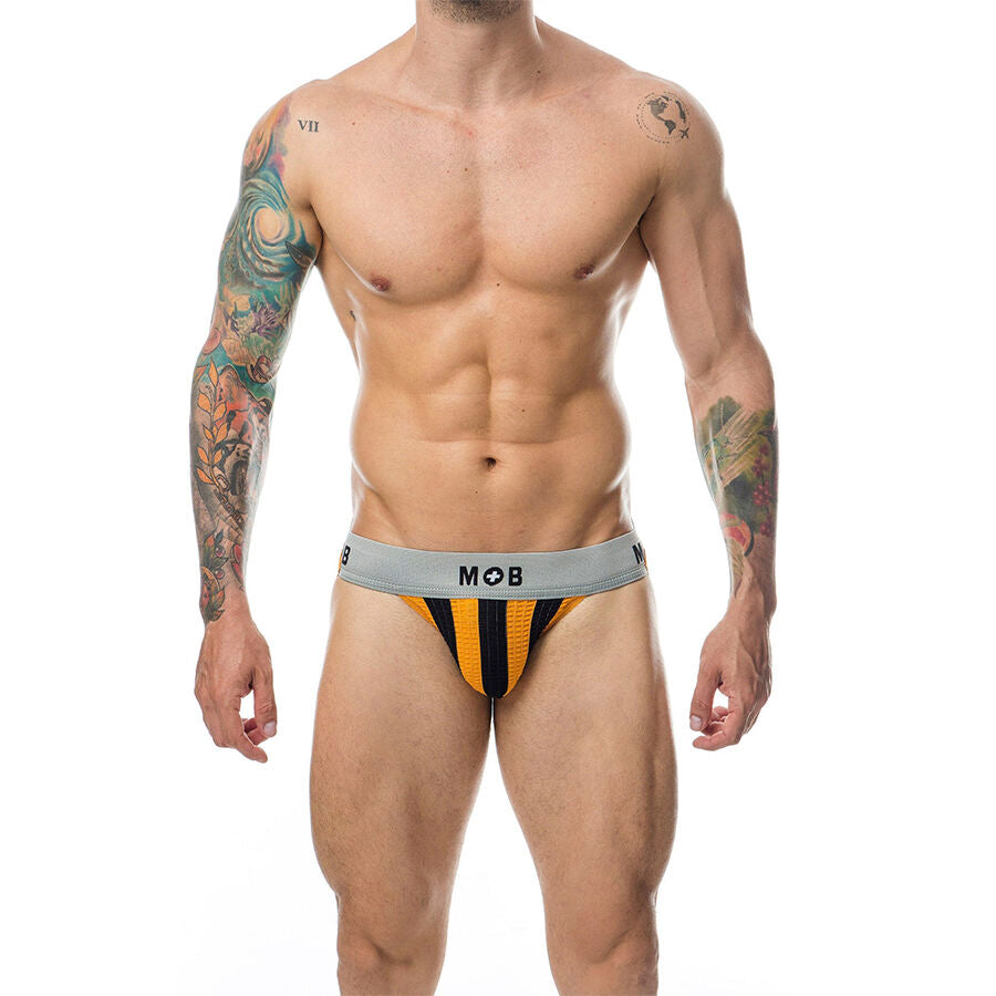 MOB - CLASSIC JOCK STRIPE ORANGE SIZE L - My naughty haven #