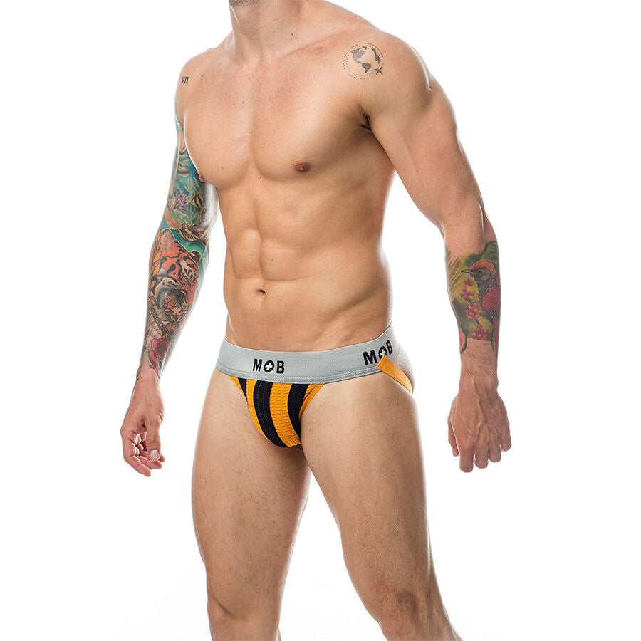 MOB - CLASSIC JOCK STRIPE ORANGE SIZE L - My naughty haven #