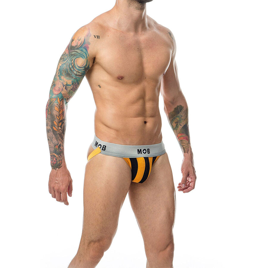 MOB - CLASSIC JOCK STRIPE ORANGE SIZE L - My naughty haven #