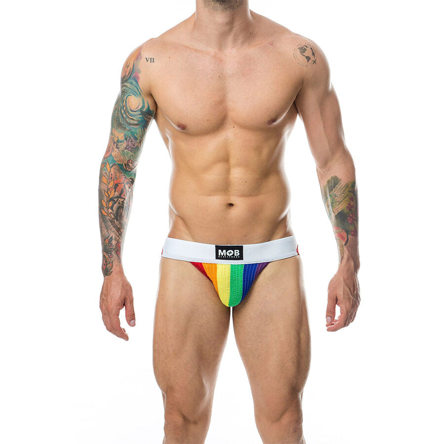 MOB - CLASSIC JOCK STRIPE RAINBOW SIZE L - My naughty haven #