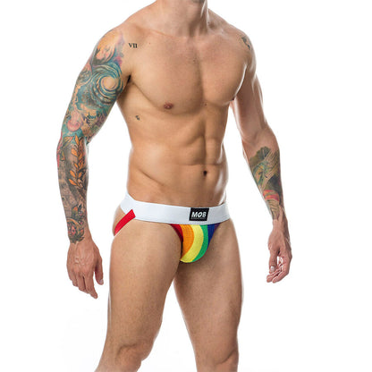 MOB - CLASSIC JOCK STRIPE RAINBOW SIZE L - My naughty haven #