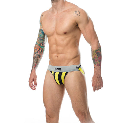 MOB - CLASSIC JOCK STRIPE YELLOW SIZE L - My naughty haven #