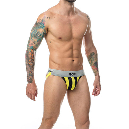 MOB - CLASSIC JOCK STRIPE YELLOW SIZE L - My naughty haven #