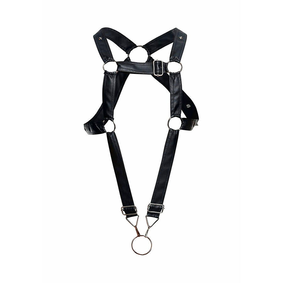 MOB - DNGEON BLACK CROSSED PENIS HARNESS ONE SIZE - My naughty haven #