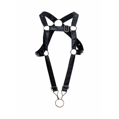 MOB - DNGEON BLACK CROSSED PENIS HARNESS ONE SIZE - My naughty haven #
