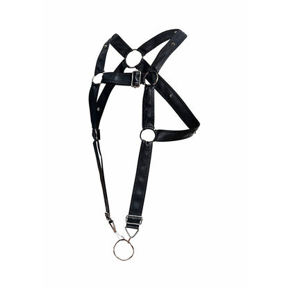 MOB - DNGEON BLACK CROSSED PENIS HARNESS ONE SIZE - My naughty haven #