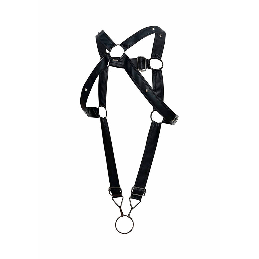 MOB - DNGEON BLACK CROSSED PENIS HARNESS ONE SIZE - My naughty haven #