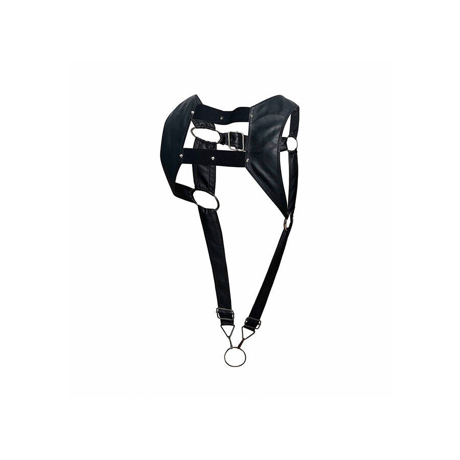 MOB - DNGEON BLACK HARNESS WITH UPPER COCK RING ONE SIZE - My naughty haven #