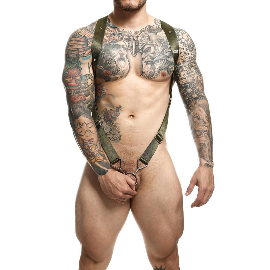MOB - DNGEON CROSS BACK HARNESS GREEN ONE SIZE - My naughty haven #