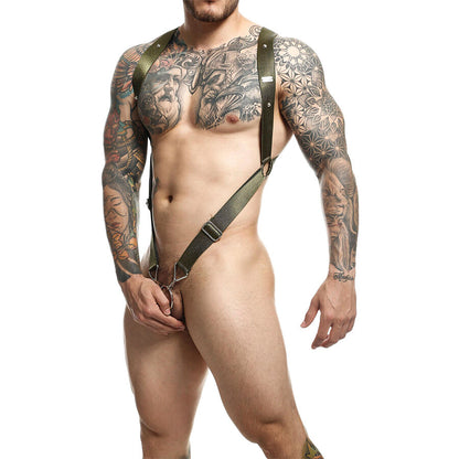 MOB - DNGEON CROSS BACK HARNESS GREEN ONE SIZE - My naughty haven #