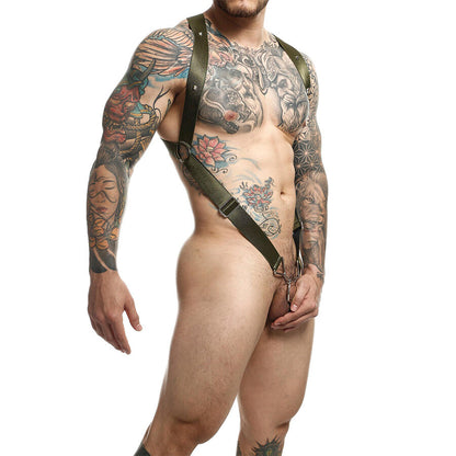MOB - DNGEON CROSS BACK HARNESS GREEN ONE SIZE - My naughty haven #
