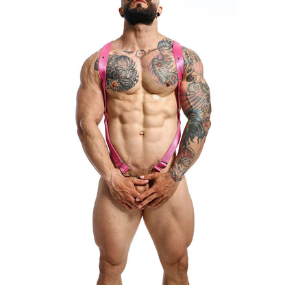 MOB - DNGEON CROSS BACK HARNESS PINK ONE SIZE - My naughty haven #