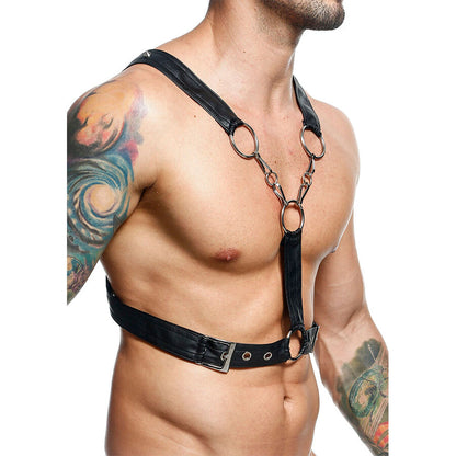 MOB - DNGEON CROSSED BLACK CHAIN HARNESS ONE SIZE - My naughty haven #